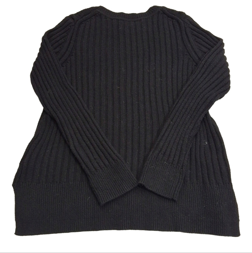 ✨2/$25 Banana Republic Crew Cable knit Black Women's sweater Relaxed Loose - Picture 3 of 7